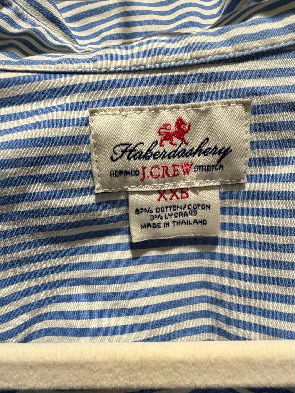 J. Crew Classic Blue Striped Button-Down Haberdashery Shirt